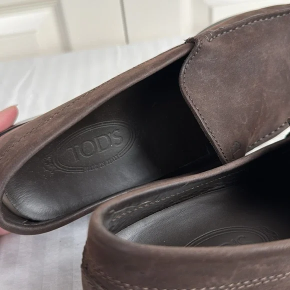 Tod’s Sueded loafers.